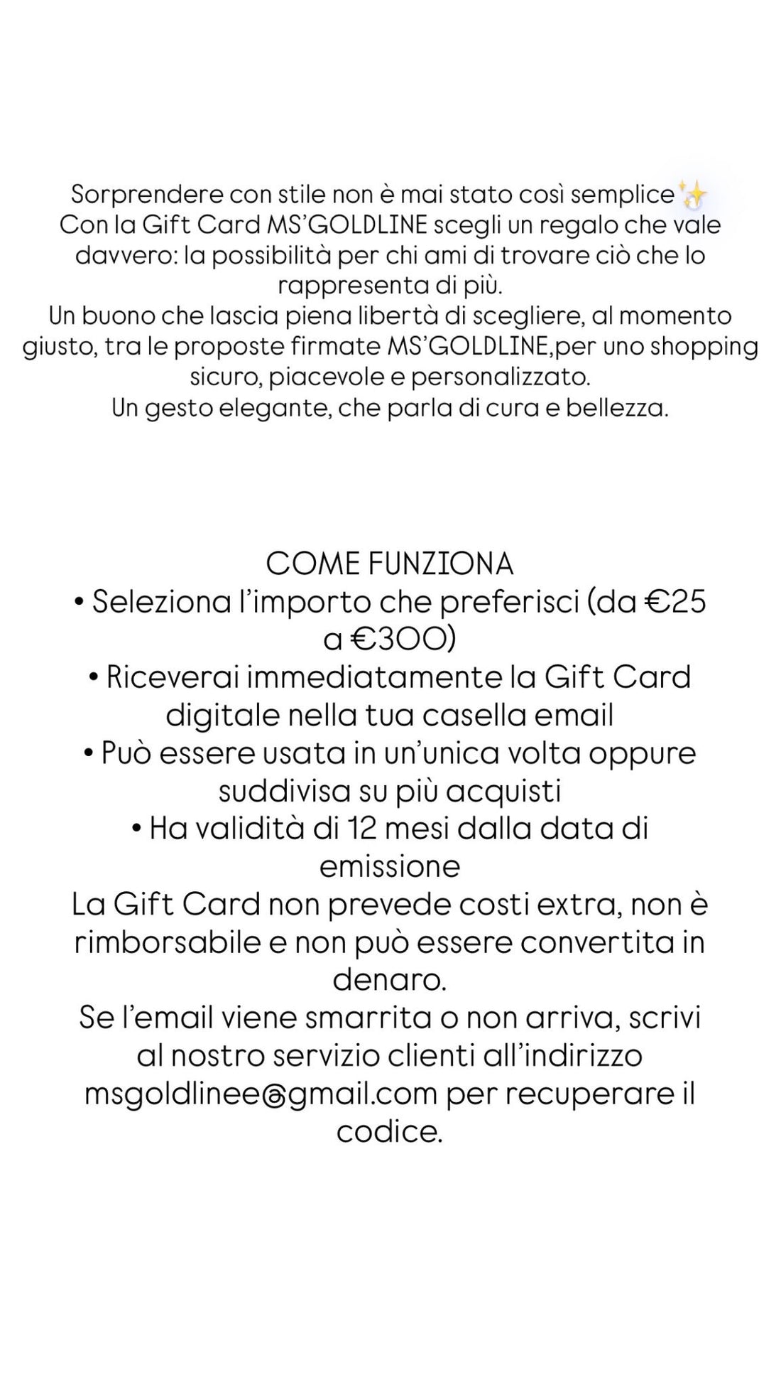 GIFT CARD by MS’GOLDLINE 💌